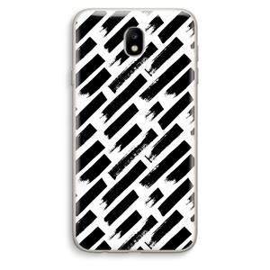CaseCompany Zwarte vegen: Samsung Galaxy J7 (2017) Transparant Hoesje