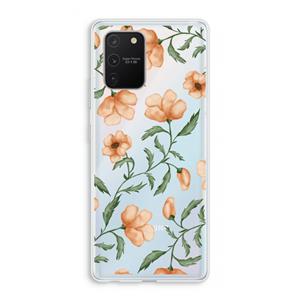 CaseCompany Peachy flowers: Samsung Galaxy S10 Lite Transparant Hoesje