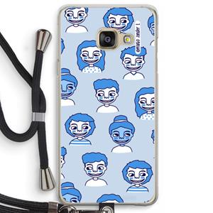 CaseCompany Gezichtjes: Samsung Galaxy A3 (2016) Transparant Hoesje met koord