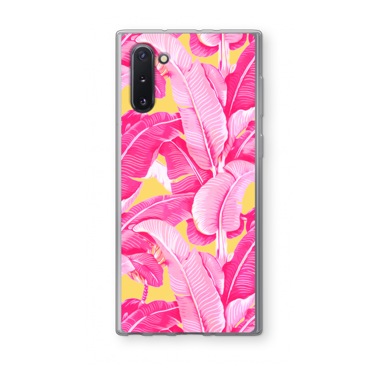 CaseCompany Pink Banana: Samsung Galaxy Note 10 Transparant Hoesje