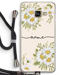 CaseCompany Daisies: Samsung Galaxy A3 (2016) Transparant Hoesje met koord