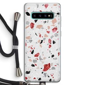 CaseCompany Terrazzo N°12: Samsung Galaxy S10 Plus Transparant Hoesje met koord