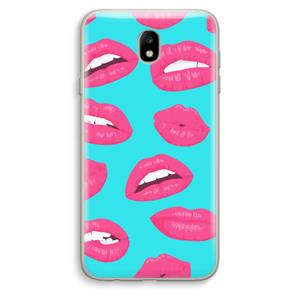 CaseCompany Bite my lip: Samsung Galaxy J7 (2017) Transparant Hoesje