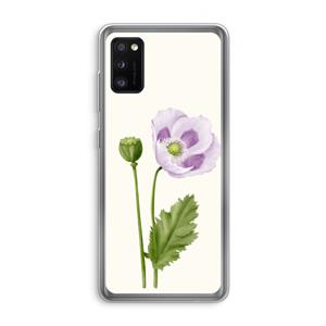 CaseCompany Purple poppy: Samsung Galaxy A41 Transparant Hoesje