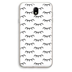 CaseCompany Wimpers: Samsung Galaxy J7 (2017) Transparant Hoesje