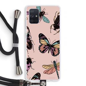 CaseCompany Tiny Bugs: Samsung Galaxy A71 Transparant Hoesje met koord