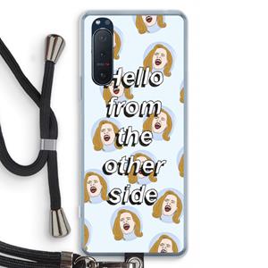 CaseCompany Hello: Sony Xperia 5 II Transparant Hoesje met koord