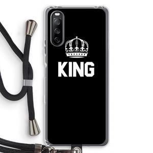 CaseCompany King zwart: Sony Sony Xperia 10 III Transparant Hoesje met koord