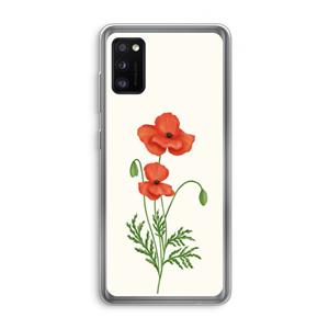 CaseCompany Red poppy: Samsung Galaxy A41 Transparant Hoesje