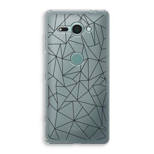 CaseCompany Geometrische lijnen zwart: Sony Xperia XZ2 Compact Transparant Hoesje