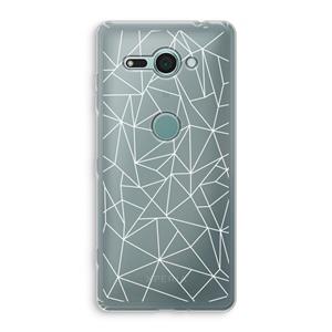 CaseCompany Geometrische lijnen wit: Sony Xperia XZ2 Compact Transparant Hoesje