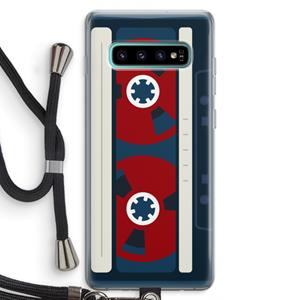 CaseCompany Here's your tape: Samsung Galaxy S10 Plus Transparant Hoesje met koord