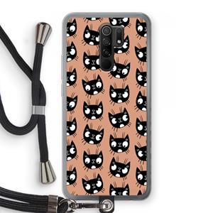 CaseCompany Kat: Xiaomi Redmi 9 Transparant Hoesje met koord