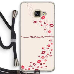 CaseCompany Kusjes: Samsung Galaxy A3 (2016) Transparant Hoesje met koord