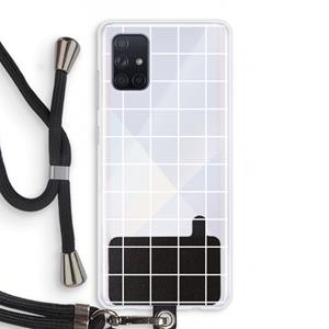 CaseCompany Rooster 2: Samsung Galaxy A71 Transparant Hoesje met koord