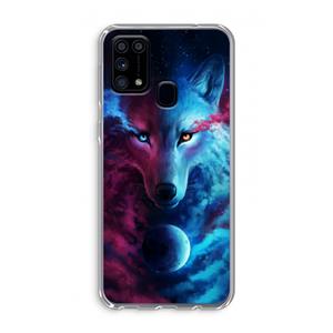 CaseCompany Where Light And Dark Meet: Samsung Galaxy M31 Transparant Hoesje