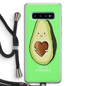CaseCompany Avocuddle: Samsung Galaxy S10 Plus Transparant Hoesje met koord