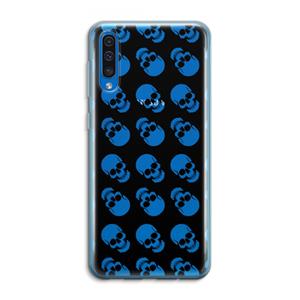 CaseCompany Musketon Skulls: Samsung Galaxy A50 Transparant Hoesje