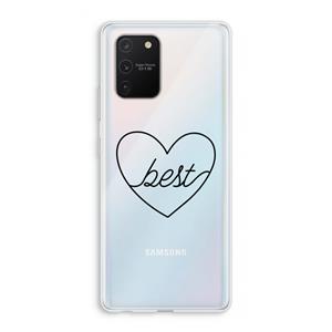 CaseCompany Best heart black: Samsung Galaxy S10 Lite Transparant Hoesje