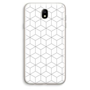 CaseCompany Zwart-witte kubussen: Samsung Galaxy J7 (2017) Transparant Hoesje