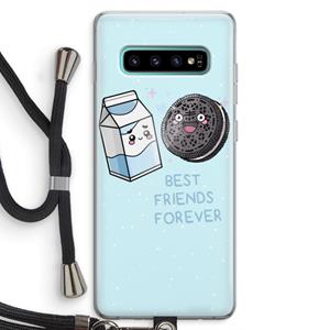 CaseCompany Best Friend Forever: Samsung Galaxy S10 Plus Transparant Hoesje met koord