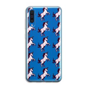 CaseCompany Musketon Unicorn: Samsung Galaxy A50 Transparant Hoesje