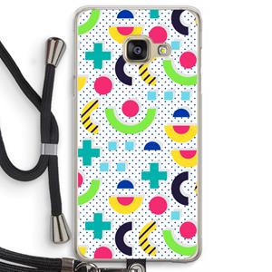 CaseCompany 8-bit N°1: Samsung Galaxy A3 (2016) Transparant Hoesje met koord