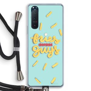 CaseCompany Always fries: Sony Xperia 5 II Transparant Hoesje met koord
