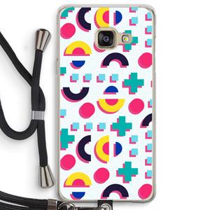 CaseCompany 8-bit N°2: Samsung Galaxy A3 (2016) Transparant Hoesje met koord
