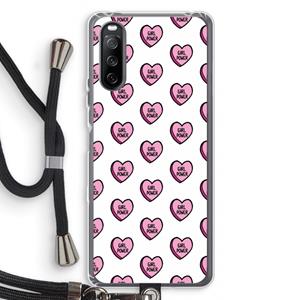 CaseCompany GIRL POWER: Sony Sony Xperia 10 III Transparant Hoesje met koord