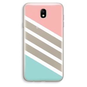 CaseCompany Strepen pastel: Samsung Galaxy J7 (2017) Transparant Hoesje