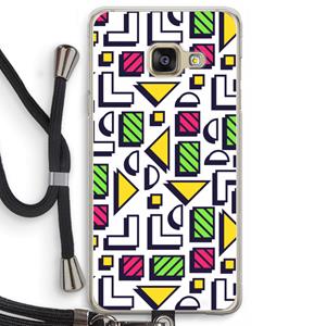 CaseCompany 8-bit N°4: Samsung Galaxy A3 (2016) Transparant Hoesje met koord
