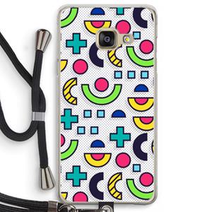 CaseCompany 8-bit N°6: Samsung Galaxy A3 (2016) Transparant Hoesje met koord