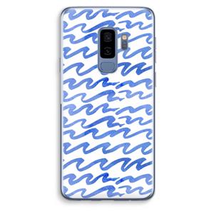 CaseCompany Blauwe golven: Samsung Galaxy S9 Plus Transparant Hoesje