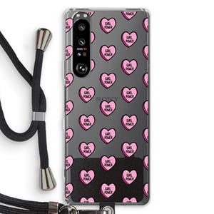 CaseCompany GIRL POWER: Sony Xperia 1 III Transparant Hoesje met koord