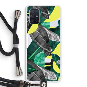 CaseCompany Fantasie jungle: Samsung Galaxy A71 Transparant Hoesje met koord