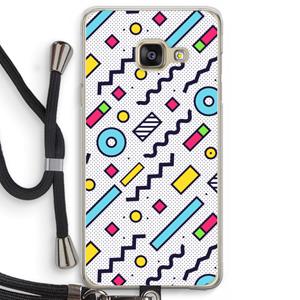 CaseCompany 8-bit N°8: Samsung Galaxy A3 (2016) Transparant Hoesje met koord