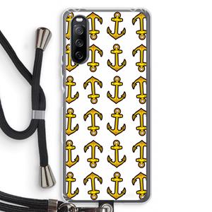 CaseCompany Musketon Anchor: Sony Sony Xperia 10 III Transparant Hoesje met koord