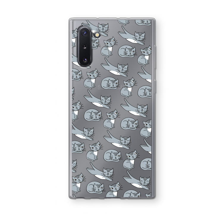 CaseCompany Poezen: Samsung Galaxy Note 10 Transparant Hoesje