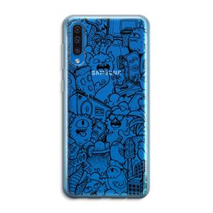 CaseCompany Vexx Black City : Samsung Galaxy A50 Transparant Hoesje