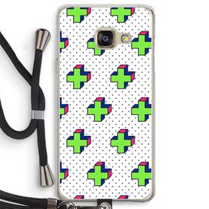 CaseCompany 8-bit N°10: Samsung Galaxy A3 (2016) Transparant Hoesje met koord