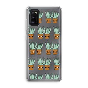 CaseCompany Sansevieria: Samsung Galaxy A41 Transparant Hoesje