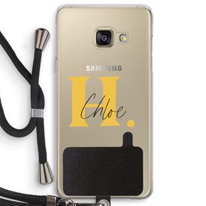 CaseCompany Amber Script: Samsung Galaxy A3 (2016) Transparant Hoesje met koord