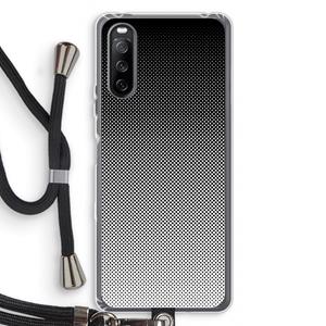 CaseCompany Musketon Halftone: Sony Sony Xperia 10 III Transparant Hoesje met koord
