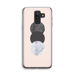 CaseCompany Marmeren cirkels: Samsung Galaxy J8 (2018) Transparant Hoesje
