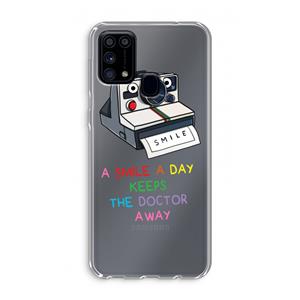 CaseCompany Smile: Samsung Galaxy M31 Transparant Hoesje