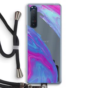 CaseCompany Zweverige regenboog: Sony Xperia 5 II Transparant Hoesje met koord
