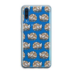 CaseCompany Slapende poes: Samsung Galaxy A50 Transparant Hoesje