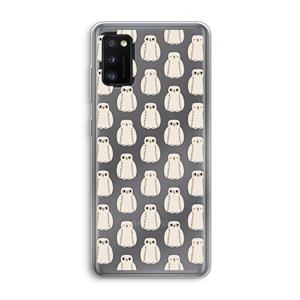 CaseCompany Uilen: Samsung Galaxy A41 Transparant Hoesje