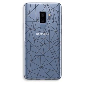 CaseCompany Geometrische lijnen zwart: Samsung Galaxy S9 Plus Transparant Hoesje